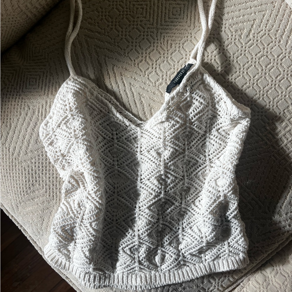 Forever 21 Cream Knit Sweater